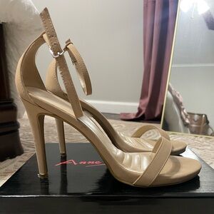 Anne Michelle Nude Strappy Heels